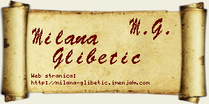 Milana Glibetić vizit kartica